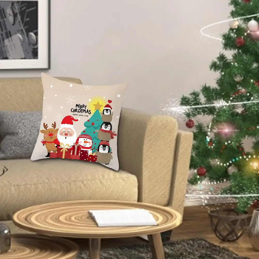 Рождественский снеговик полиэстер персиковая кожа наволочка высокое качество