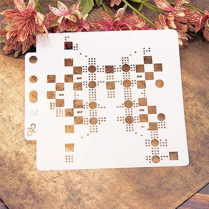 14x13cmx9PCS Волшебная Обложка шаблон для наклеивания вырезок спреи литья пластмасс