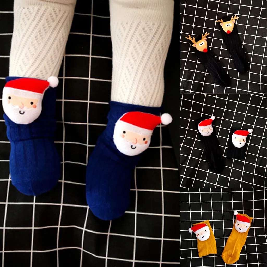 Детские носки зимние рождественские бархатные кораллового цвета с героями