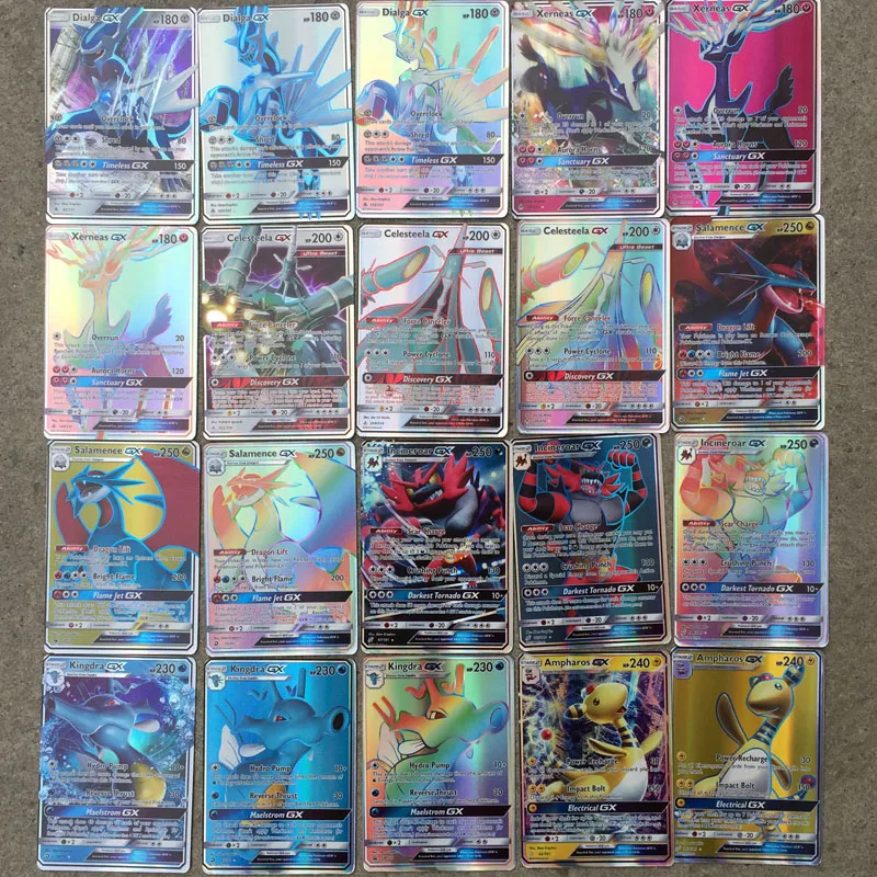 Новые карты покемон Charizard blastise Venusaur Mewtwo TAG TEAM Flash Card цвета игровая коллекция карт