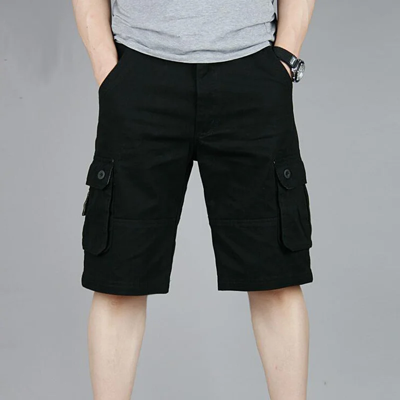 

Cargo Shorts Men Summer Casual Mulit-Pocket Shorts 2021 Men Joggers Shorts Trousers Men Breathable Big Tall 42 44 Large Size