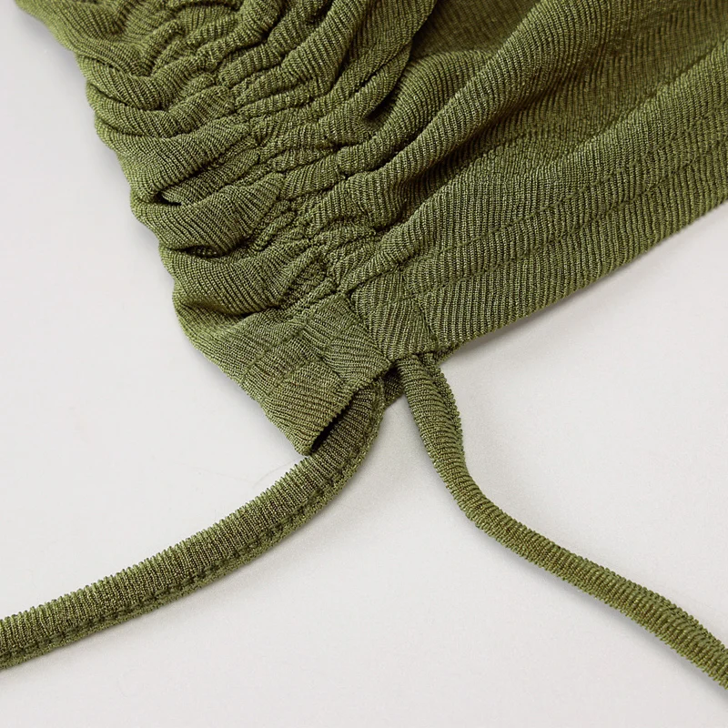 

Summer Women Skirt Fashion Sexy Bodycon Drawstring Waist Hollow Skirts for Girls Halter Casual Mini Skirts 2021 New