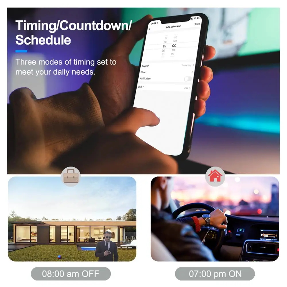 Tuya Smart Wifi сенсорный светильник 220 в ЕС не требуется нейтральный провод настенный