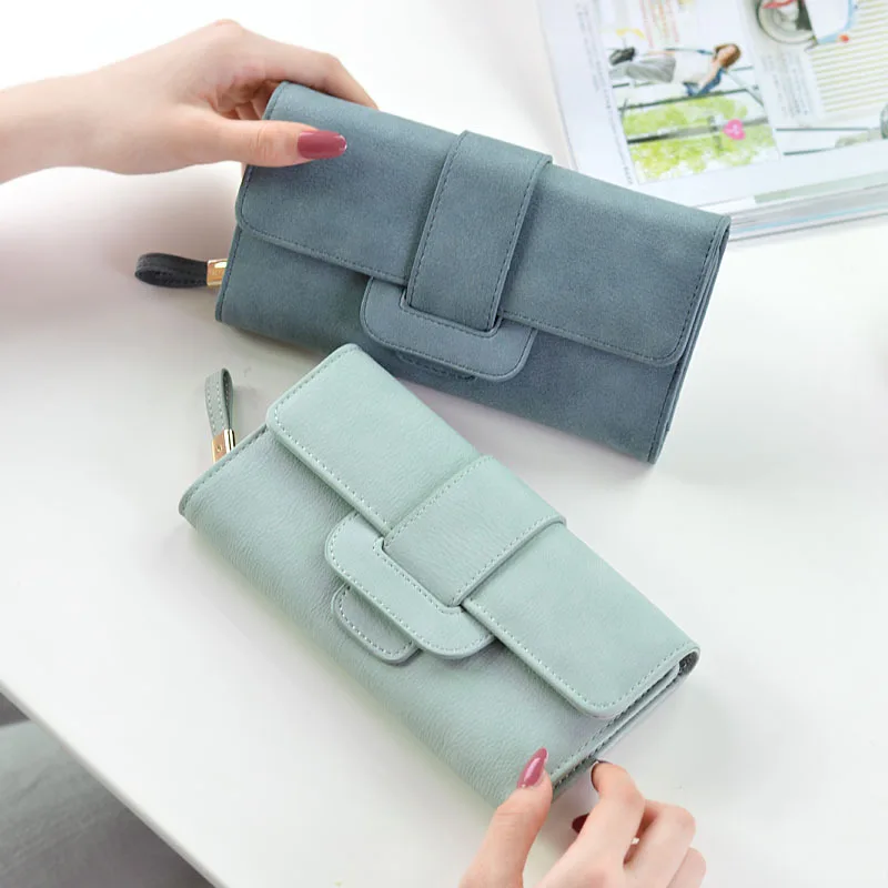 Большой Вместительный Модный повседневный женский кошелек Длинный мягкий из