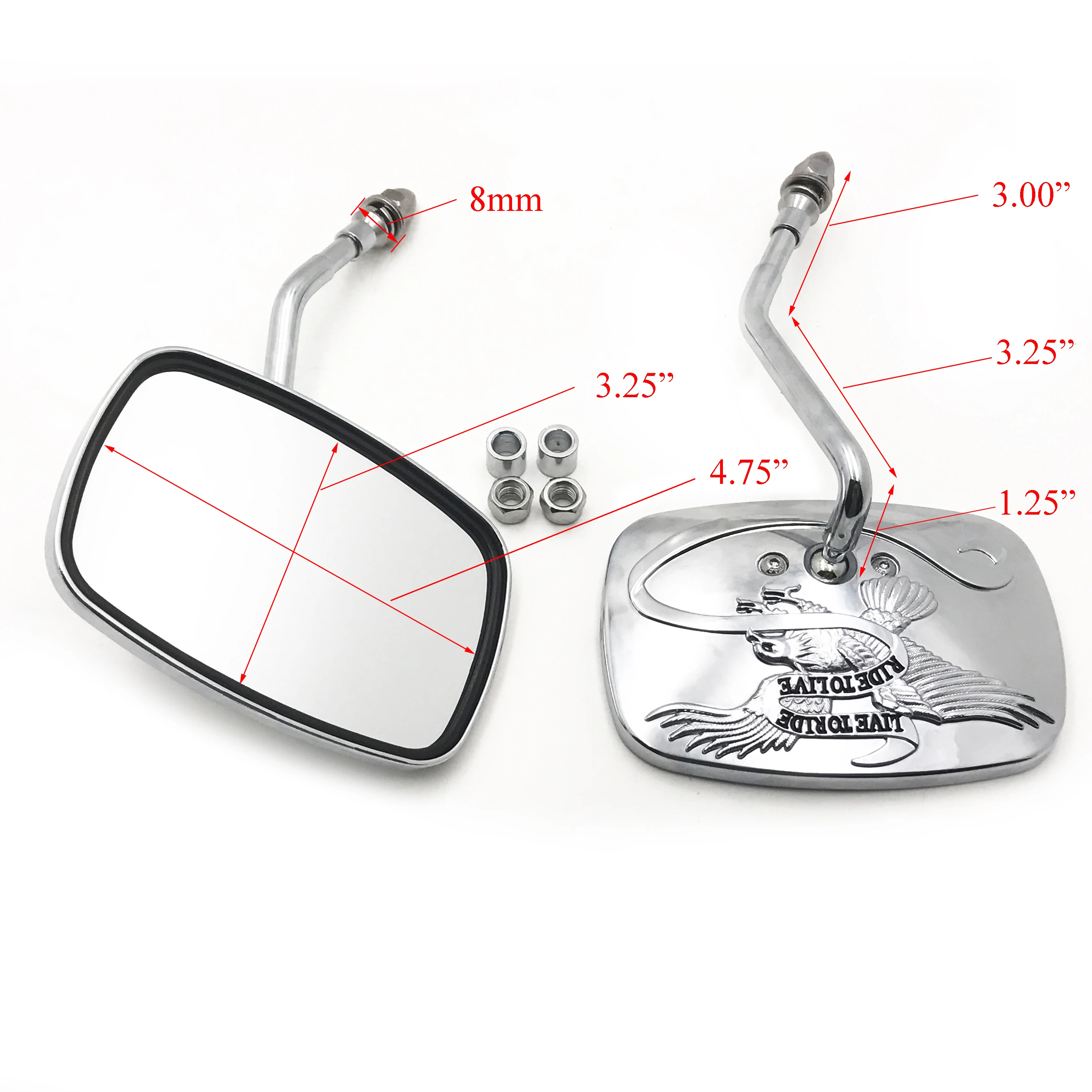 Aftermarket БЕСПЛАТНАЯ ДОСТАВКА мотоциклетные запчасти зеркала заднего вида для Harley