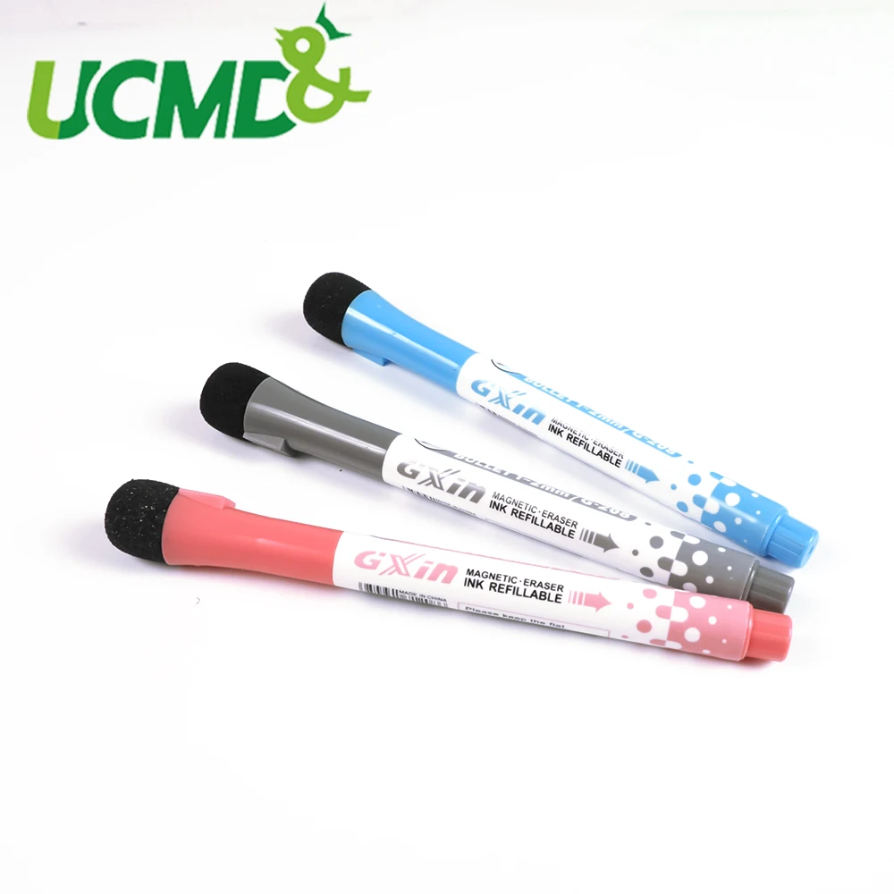 3 шт./лот цветные маркеры для белой доски стираемые с ластиком Студенческая