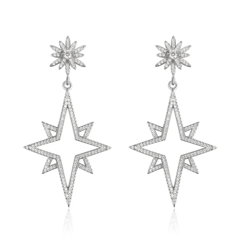 

Женские серьги из серебра 925 пробы с фианитами