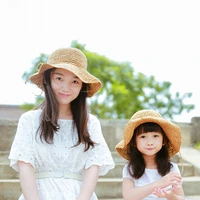 parent child straw hat summer street sun sunshade hat new versatile handmade cold hat version small fresh sun hat