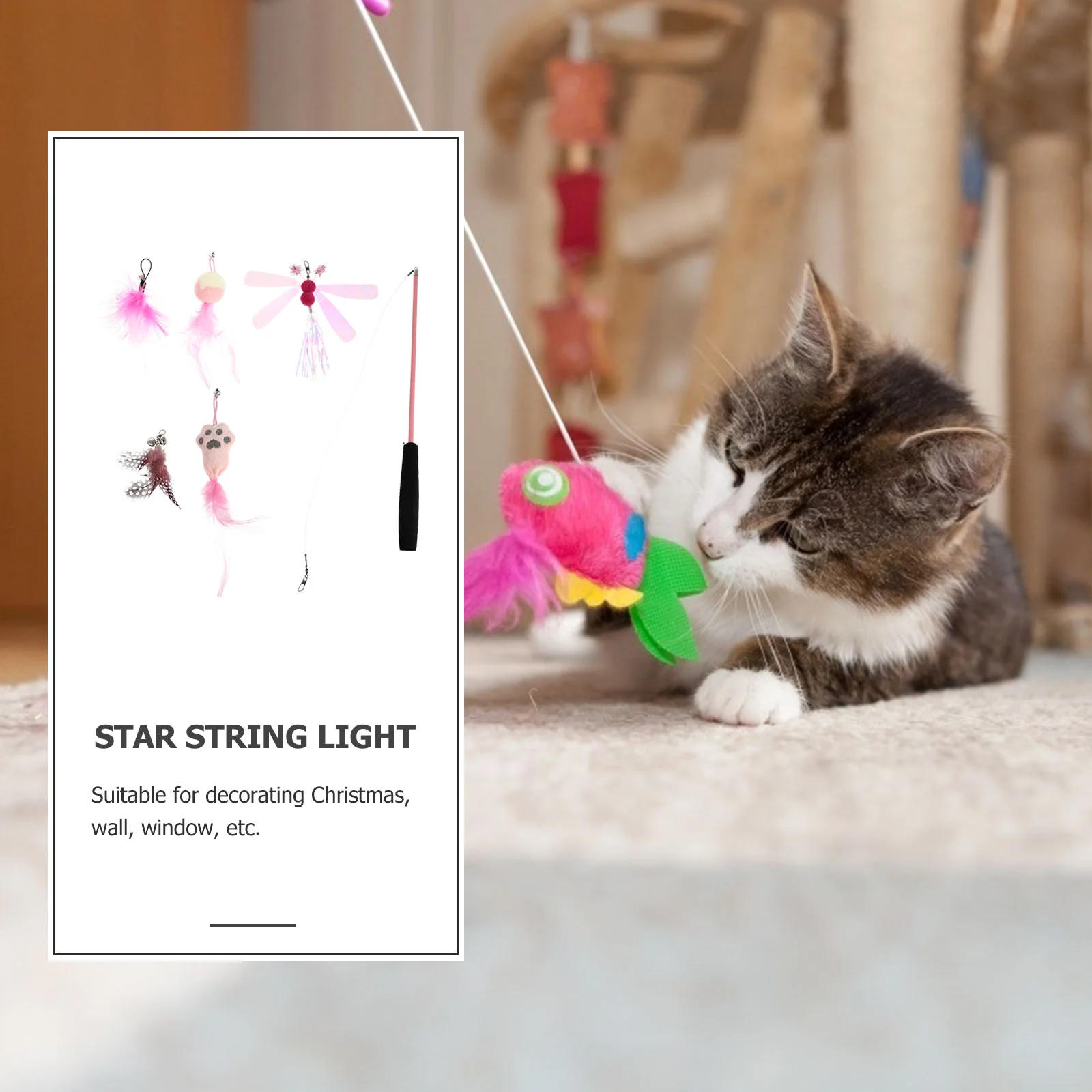 1 Набор игрушек для кошек очаровательные игрушки телескопические зубные прутки с