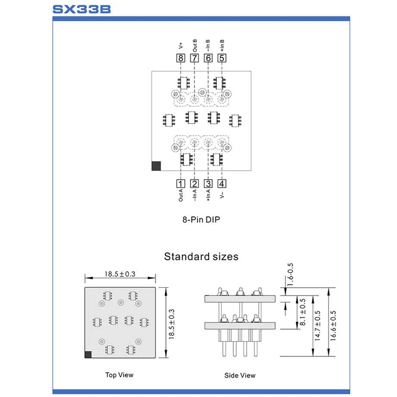 Sx33B двойной дискретный Op Amp модуль Hifi аудио Preamp операционный заменить 8820 |