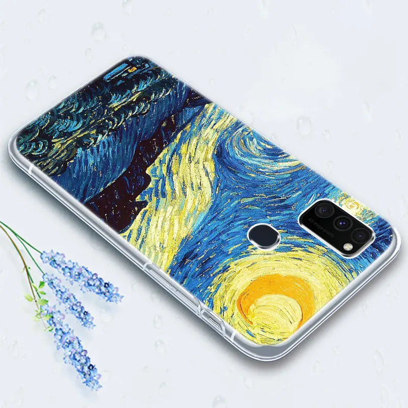Силиконовый чехол с изображением Ван Гога для Samsung Galaxy M32 M12 M11 M21 M01 M02 M30S M31S M51 A5 2017 A6