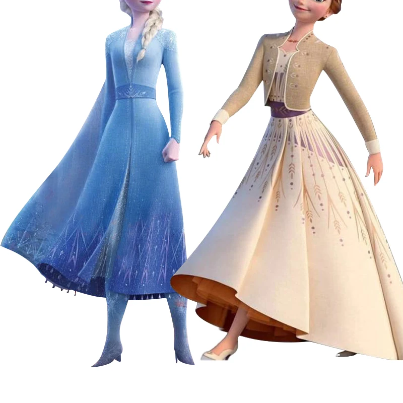 Elsa 2 Cosplay Queen Carnival Dresses Costumes Princess Anna Dress Girls Fantasia Party Vestidos Kids Clothing Set | Детская одежда и