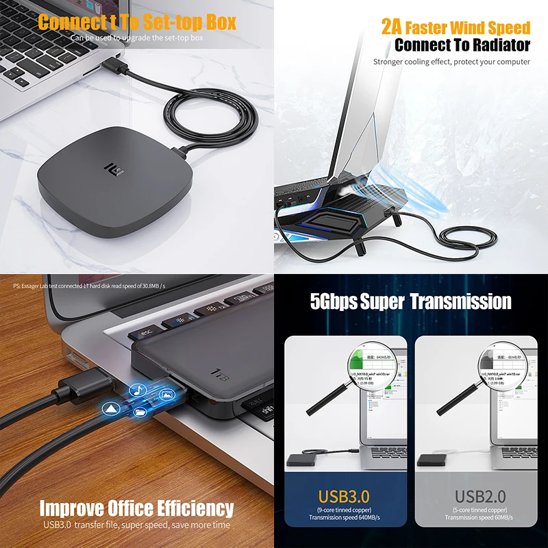 Кабель удлинитель USB 3 0 для смарт ТВ PS4 Xbox One SSD USB3.0 2 0|Кабели USB| |