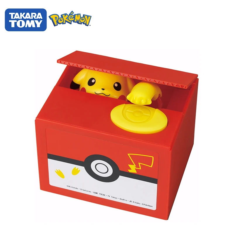 

Pokemon Piggy Bank Action Figure Electronic Money Box Steal Pikachu Piggy Bank Coin Automatically Toy Kawaii Gift For Children