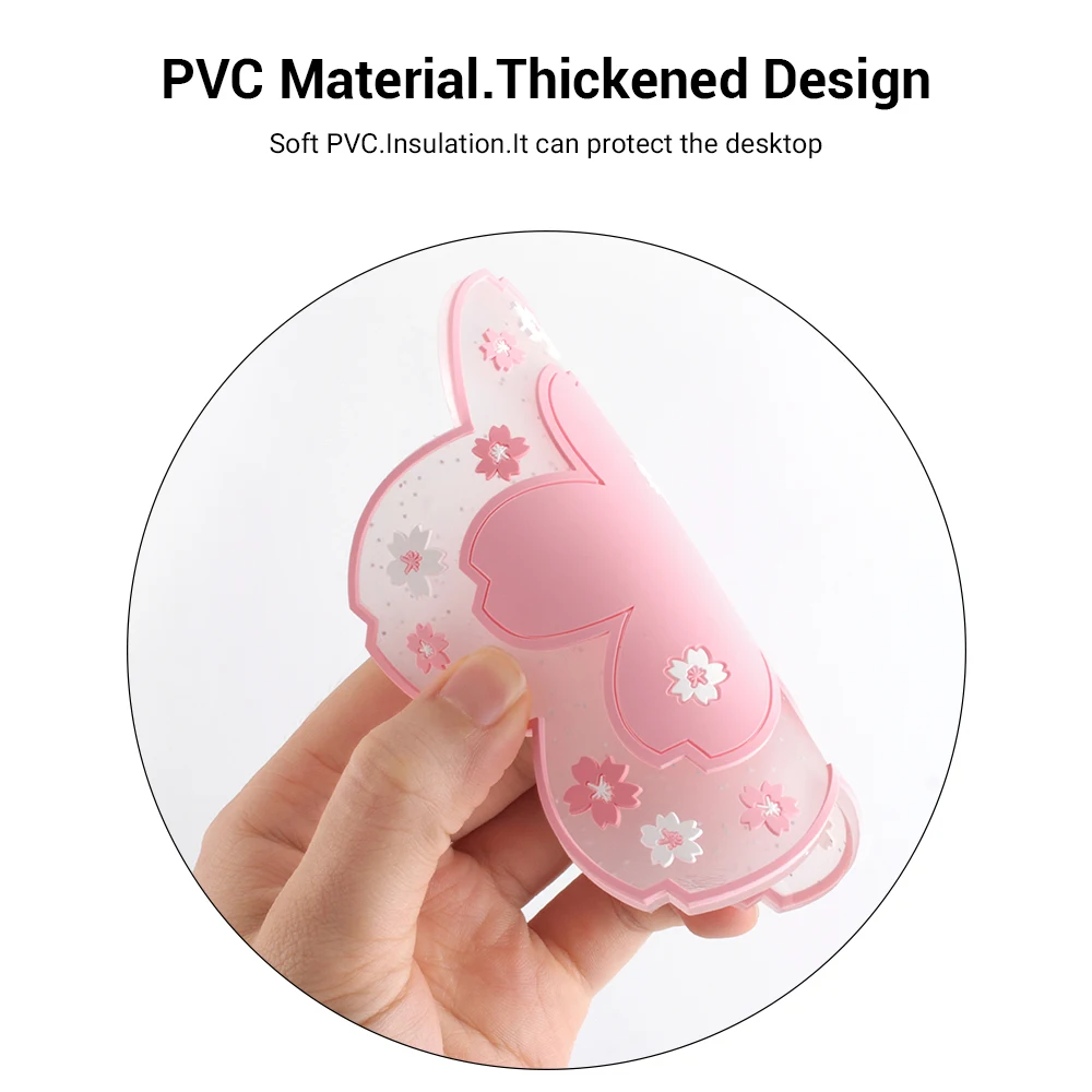 2 Pieces Of Japanese Cherry Blossom Insulation Table Mat Home Office Non-slip Teacup Milk Mugs Coffee Cup Coaster | Дом и сад