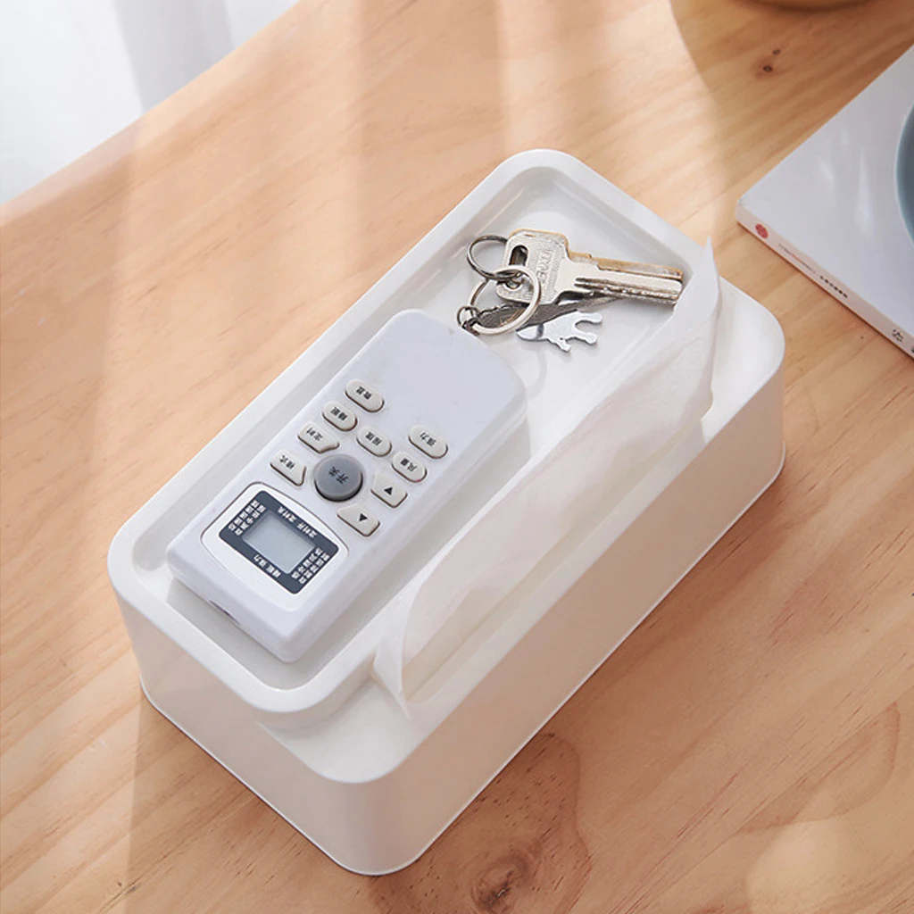 Прямоугольная коробка для салфеток кухни гостиной хранения простой белый