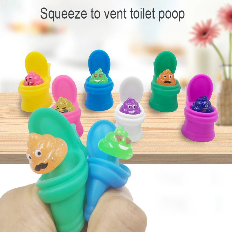 

Squeeze to Vent Toilet Poop New Creative Squeeze Toilet Poop PVC Decompression Vent Knead Play Strange Office School Stress Toys