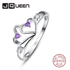 Женское кольцо из серебра 925 пробы с фиолетовым кристаллом