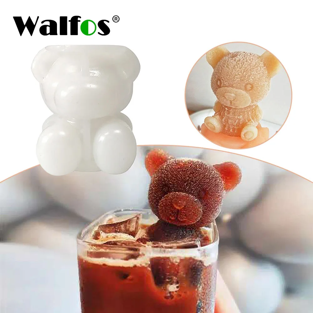 

Walfos Ice Cube Maker Little Bear dogShape Tray Ice Cream Tool Whiskey Wine Cocktail Ice Cube