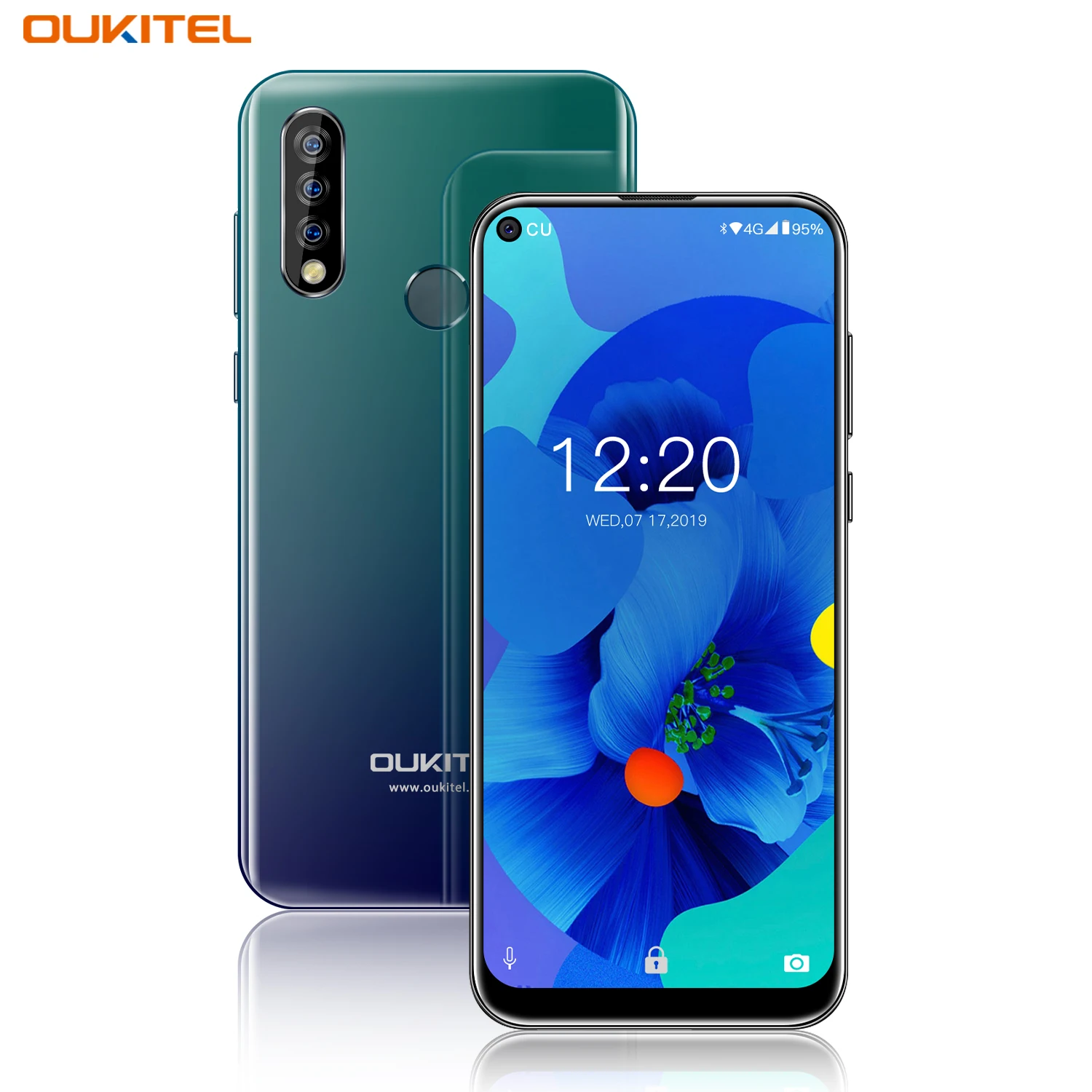 OUKITEL C17 Pro 4 Гб 64 Гб мобильный телефон 6,35 ''полный экран распознавание лица отпечатков пальцев Android 9,0 13MP двойная камера 4G сеть 2.4GH 5G Wifi