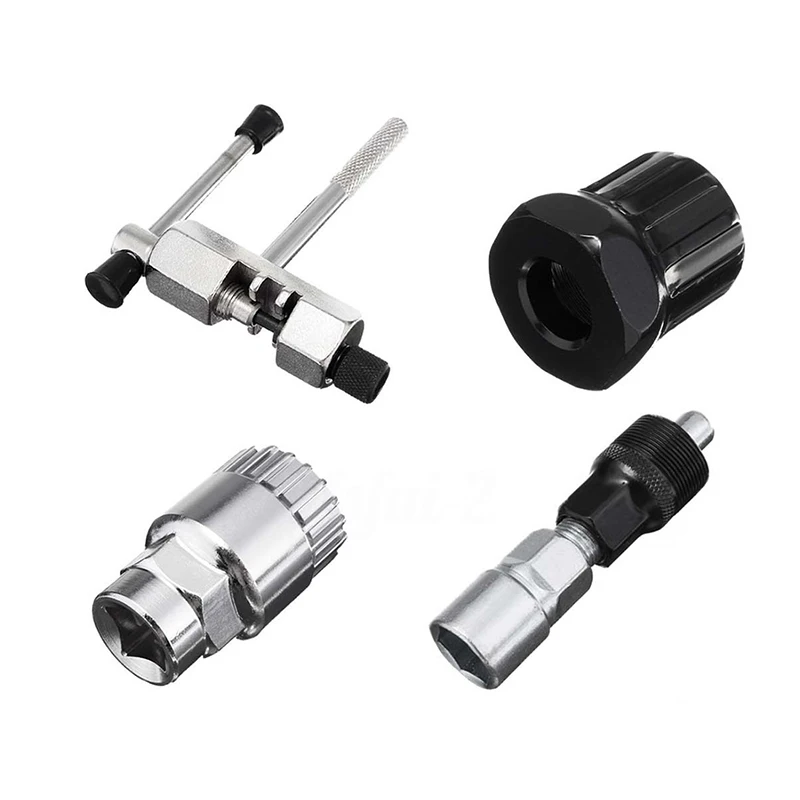 

4 PCS Bicycle Repair Tool cycling MTB Bike chain Crank Wheel Bottom Bracket center axle Remover Multifunction Tools Set