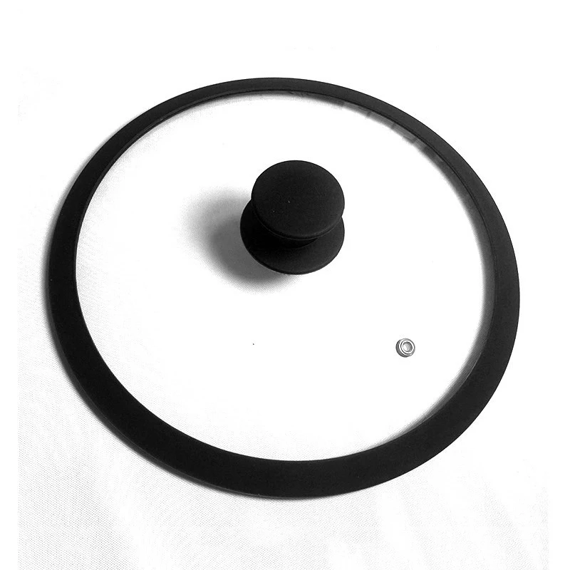 

Cookware Tempered Glass Explosion-Proof High Temperature Silicone Lid Round Kitchen Lid With Knob