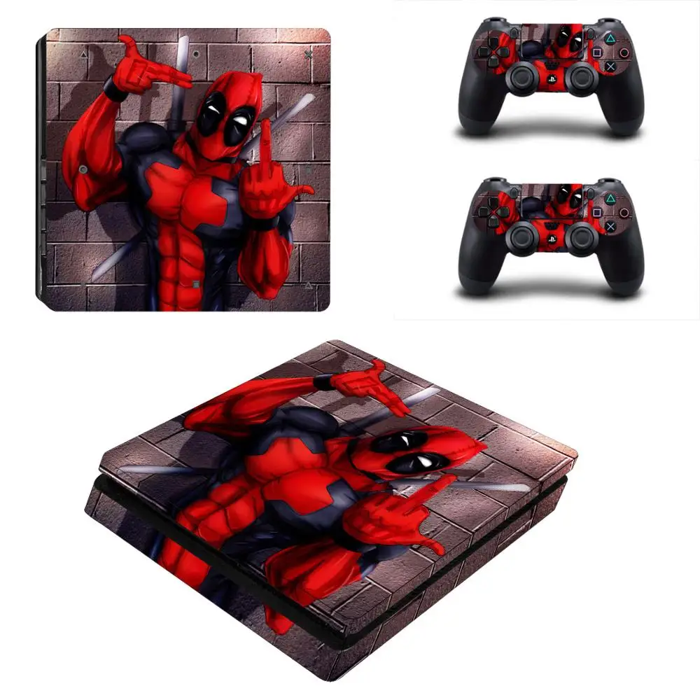 Deadpool PS4 тонкая кожа Наклейка виниловая обложка для Playstation 4 DuslShock 4 консоль и контроллер PS4 Slim Skins наклейка s