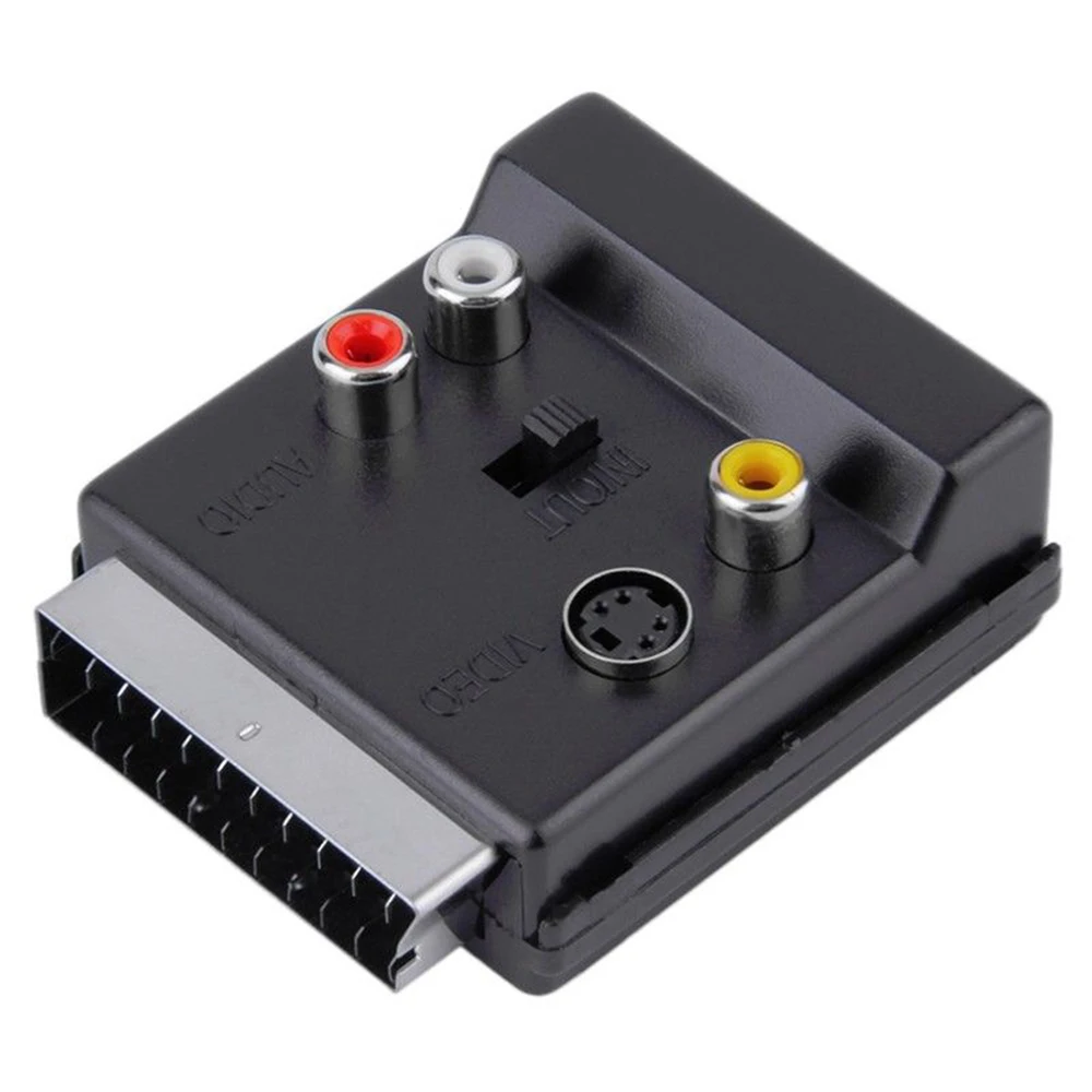 V-видео AV ТВ конвертер 20 Pin SCART штекер к 3 RCA разъем S-видео Аудио Видео адаптер