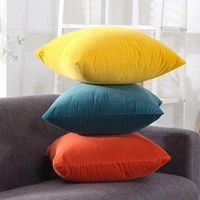 nordic home decor pillowcase super soft cushion cover velvet pillow cover for sofa living room pure color cushion pillow cover
