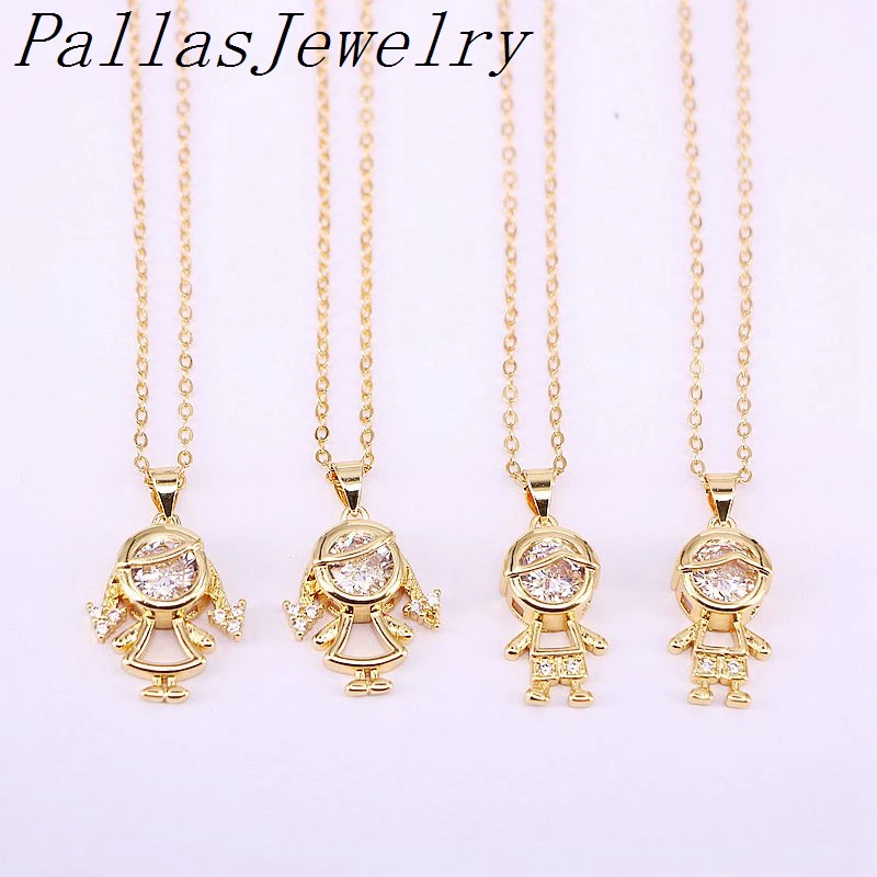 10 шт золотого цвета микро проложить CZ ожерелье очарование сверкающий прозрачный