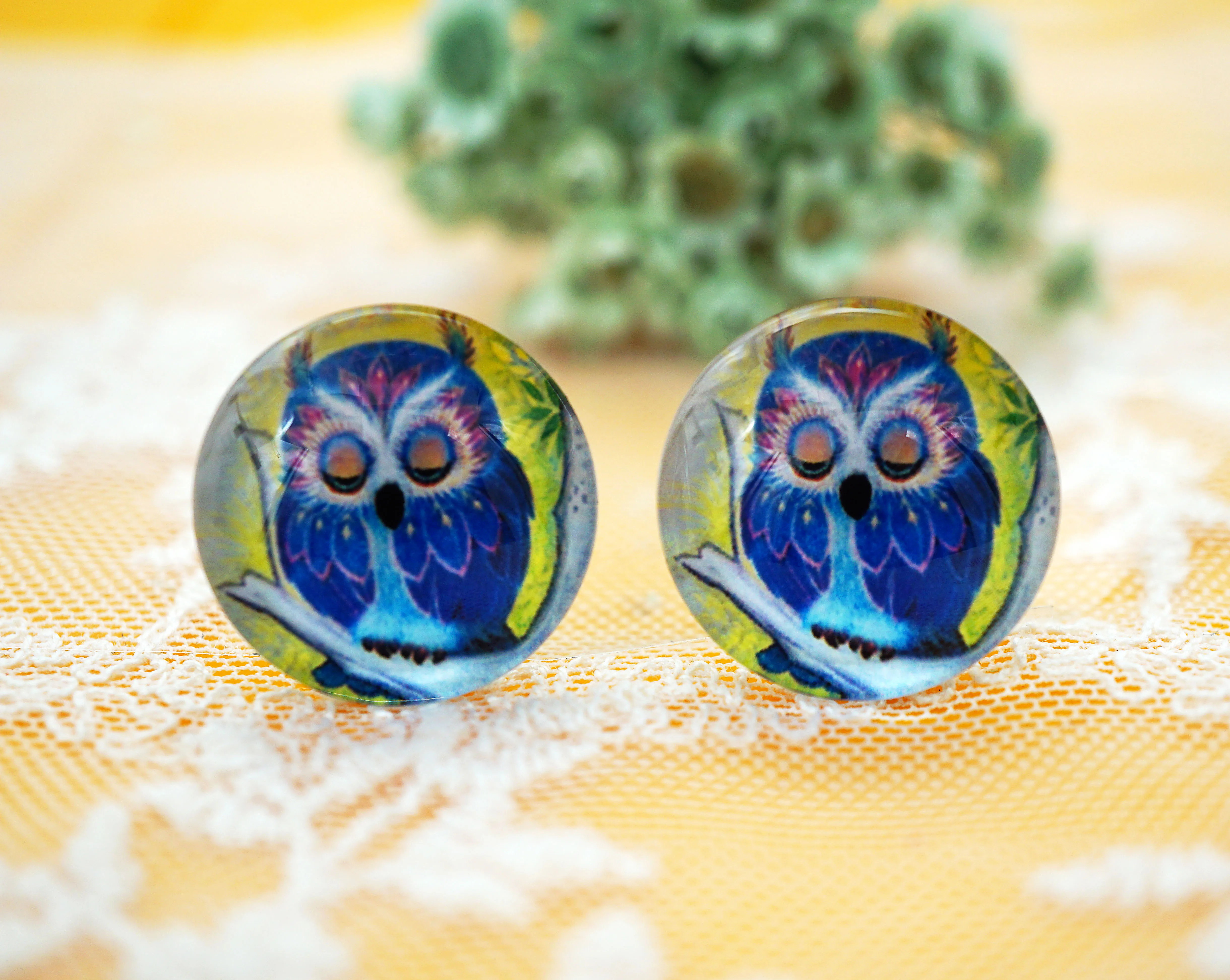 10 шт. 20 мм смешанный круглый стеклянный кабошон в виде совы для изготовления