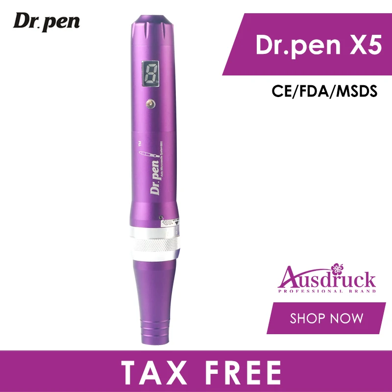 Powerful Display Wireless or Wired Derma Dr Pen Ultima X5 Microneedling Tattoo Needles Adjustable 5 Levels MTS Anti hair loss