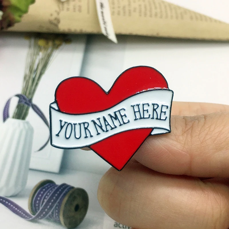 Эмалированная брошка на лацканы XEDZ для мужчин и женщин с романтическими красными