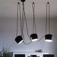modern drum pendant lamp ceiling led hanglamp spider industrial pendant lights for restaurant kitchen nordic loft light fixtures