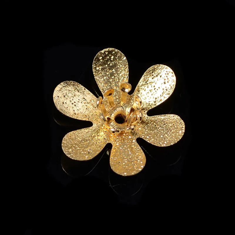 10 шт. 14 мм Золотой/Серебряный цвет медный материал 3D маленький цветок Шарм кулон