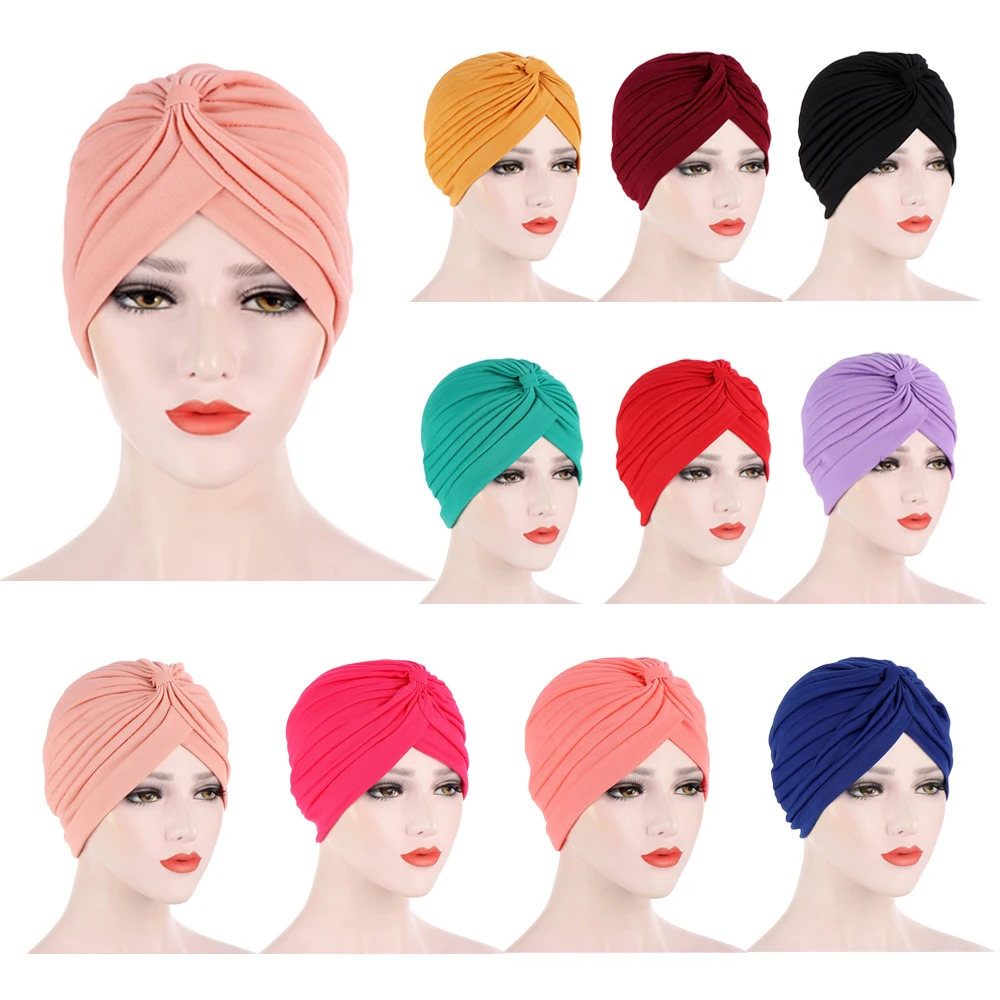 

Women India Hat Muslim Hijabs Ruffle Femme Musulman Cancer Chemo Beanie Turban Wrap Scarf Cap Islamic Head Cover Hair Loss Hats