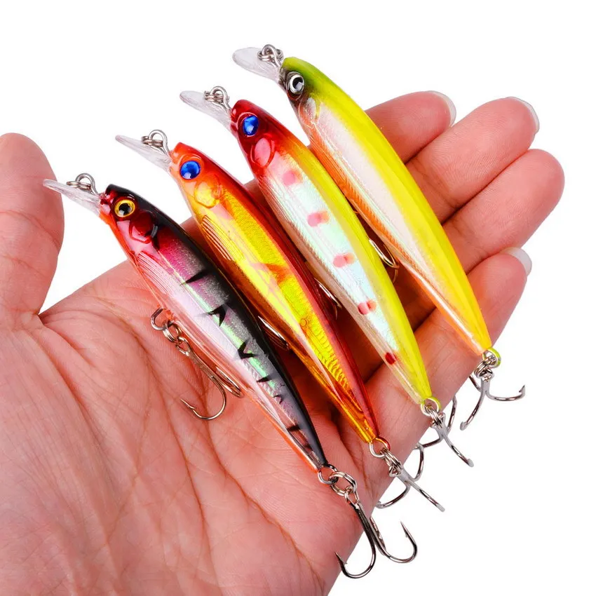 

8pcs Minnow Bait Fishing Lure Weights 7.5g Minnow 9cm Floating Trolling Lure Artificial Wobbler For Carp Fishing Accessories