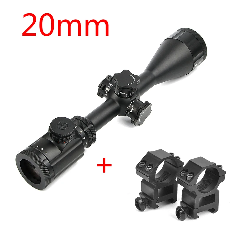 20MM BSA оптика STS 4-16x44 оптический прицел RGB с подсветкой тактический прицел боковой Параллакс Регулировка снайперского охотничьего прицела - Цвет: 20MM