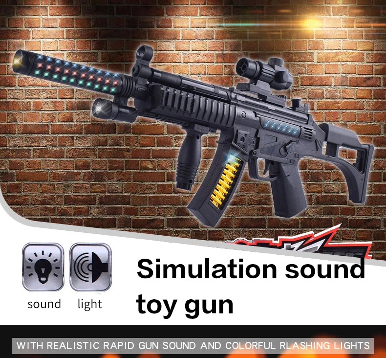 Children's electric sound hairpin submachine sniper rifle military model toy guns