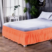 elastic band single queen king for home dust proof decor hotel fashion pleated bed skirt bed shirt without surface