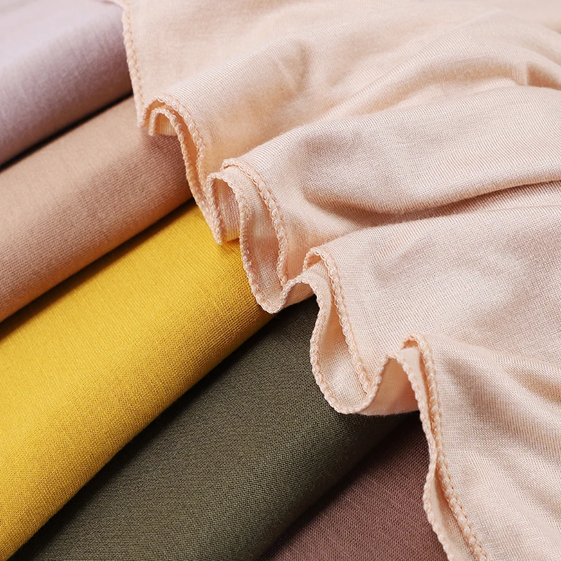 Fashion Modal Cotton Jersey Hijab Scarf Long Muslim Shawl Plain Soft Turban Tie Head Wraps For Women Africa Headband 170x60cm