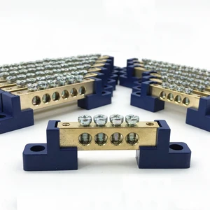 Медная Клеммная клемма для проводов, нулевая полоса заземления, Защита окружающей среды, огнестойкое соединение распределительной коробки GK019, 1 шт.