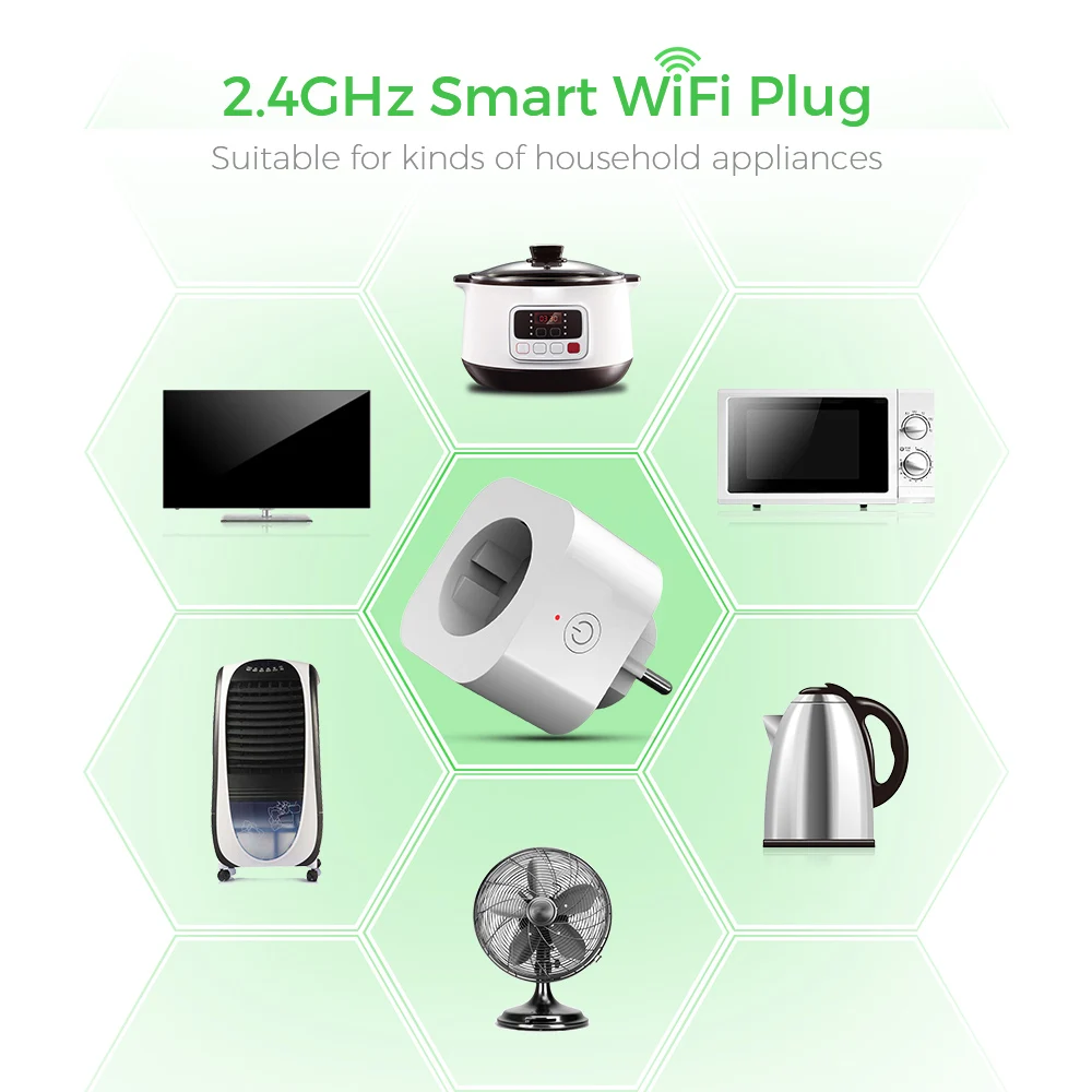 4PCS Elelight WiFi Smart Socket Remote Control Outlet Plug Electrical Wall Sockets EU Universal Electric | Обустройство дома