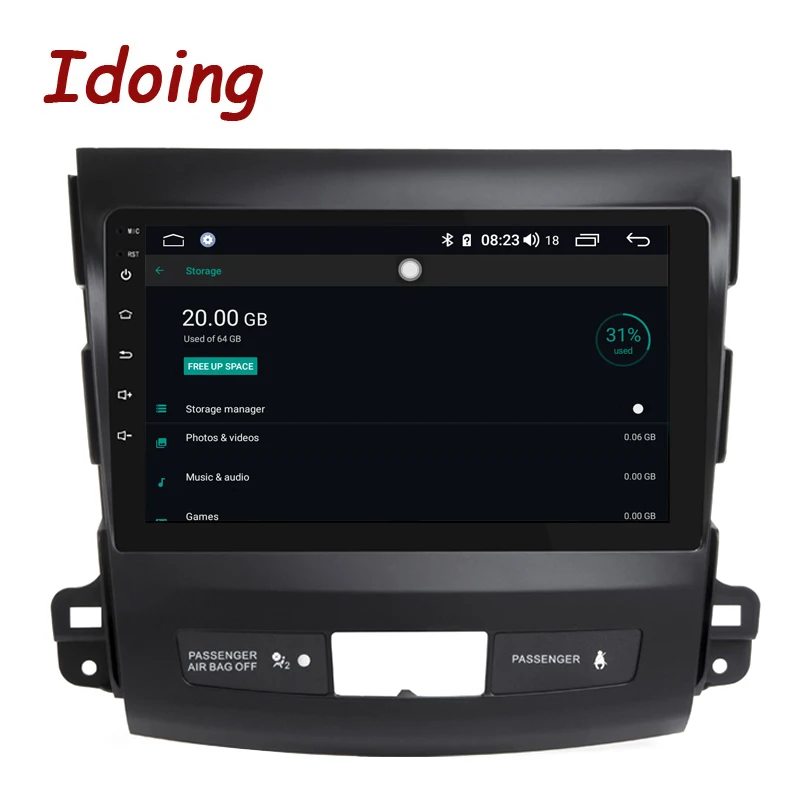 Автомобильный мультимедийный плеер Idoing 9 &quot 4G + 64G 2.5D IPS 8 ядер Android радио для Mitsubishi