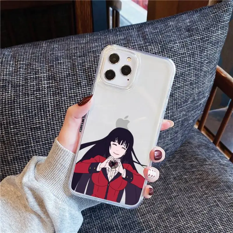 

Kakegurui Jabami Yumeko Phone Case Transparent for iPhone 12 11 mini pro XS MAX 6 6S 8 7 Plus X 5S SE 2020 XR