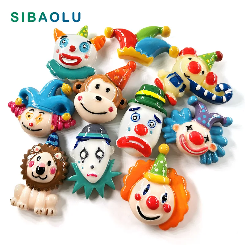 10 шт. Цирк Клоун Лев магнит на холодильник 3D Смола ремесло белая доска малыш