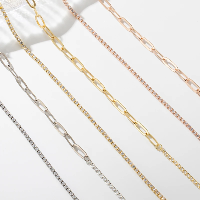 

SIPENGJEL Fashion white Crystal Punk Link Chain Necklace Hip Hop Gold Choker Necklaces For women's neck chain Jewelry 2021