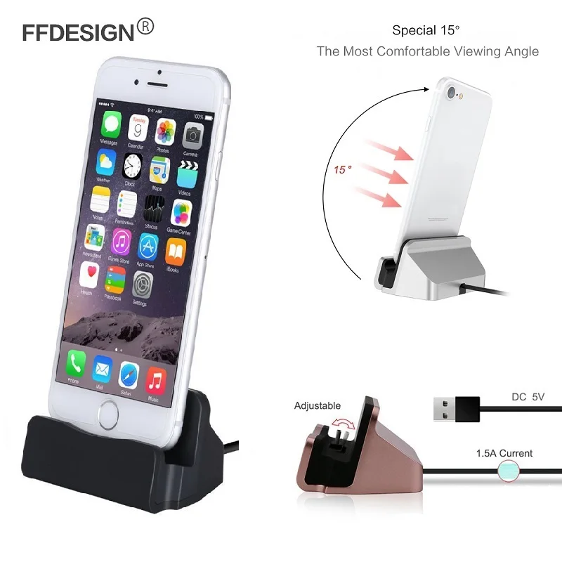 Зарядное устройство 2 в 1 для IOS зарядная док станция базовое зарядное iPhone 8 7 6 6s Plus 5