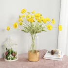 4 цветкаветка макового мака с листьями, искусственный цветок, цветы для домашвечерние, декор для стола, искусственные цветы