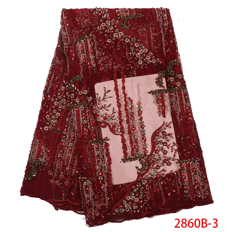 High Quality French Handmade Beaded Lace 2019 Latest African Tulle Pearl with Sequins for Aso ebi AMY2860B-1 | Дом и сад